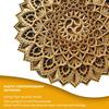 BHDecor Home Wall Decor  Multilayered Laser Cut Carved Elegant Wooden Mandala Hanging MDF Panels for Decoration - Rustic Contemporary Artwork Natural Wood, 11.8 x 11.8 inch (30cm) view 2