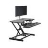 Vari VariDesk Essential Vertical Lift 30 Inch Standing Desk Converter - Compact Home Office Workstation for Laptop or Monitor + Keyboard Tray - Delivers Fully Assembled (Black) view 1