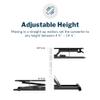 Vari VariDesk Essential Vertical Lift 30 Inch Standing Desk Converter - Compact Home Office Workstation for Laptop or Monitor + Keyboard Tray - Delivers Fully Assembled (Black) view 2
