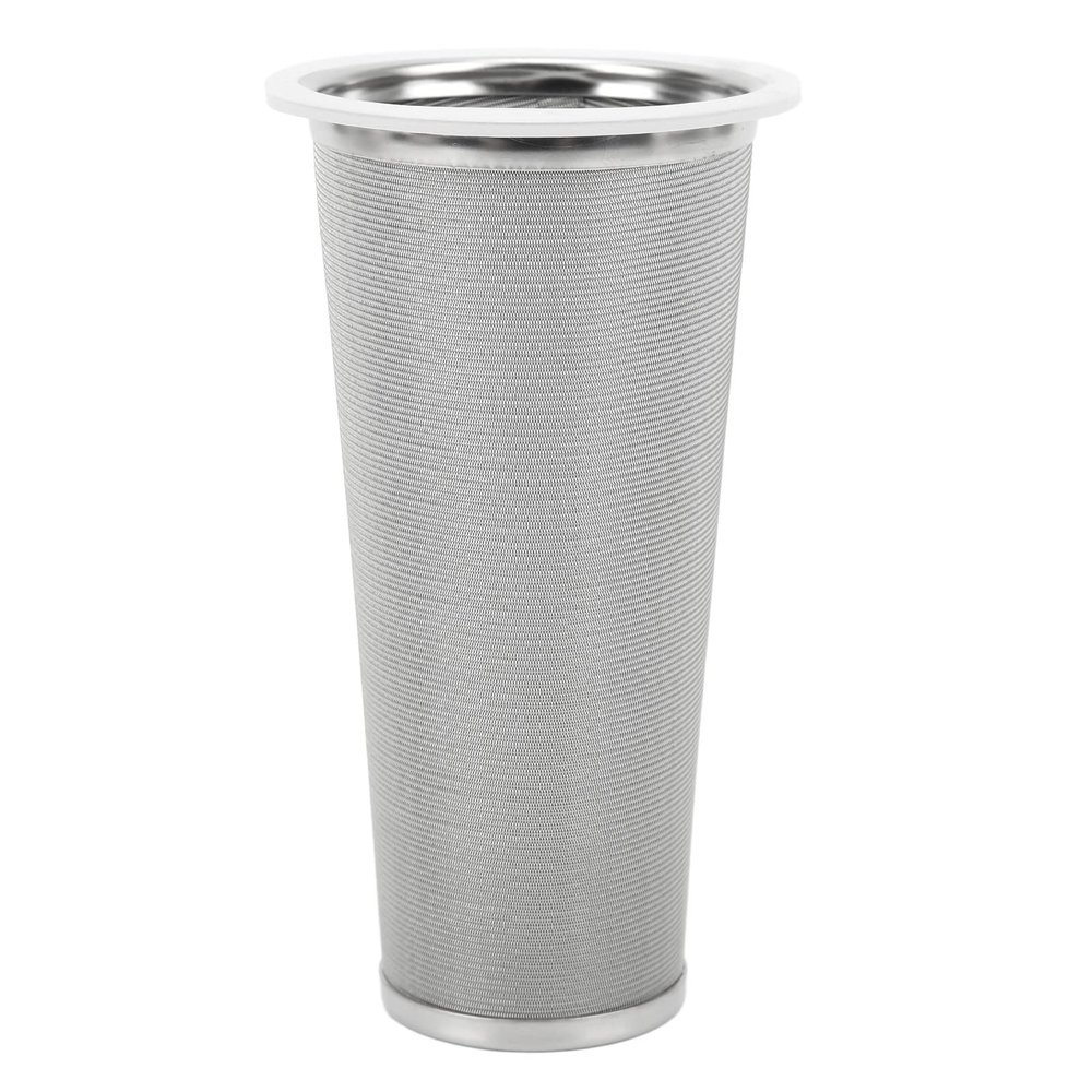 304 Stainless Steel Filter, Cold Brew Coffee Filter Cone Mesh with White Rubber Circle Coffee Brew Infuser for Fruit Drink, Stainless Steel Filter and Infuser for Cold Brew(8x15cm/3.1x5.9in)
