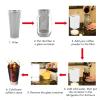 304 Stainless Steel Filter, Cold Brew Coffee Filter Cone Mesh with White Rubber Circle Coffee Brew Infuser for Fruit Drink, Stainless Steel Filter and Infuser for Cold Brew(8x15cm/3.1x5.9in) view 3
