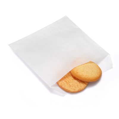 Quotidian White Flat Square Glassine Paper Bags Envelope 5x5 in, 100 Count