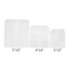 Quotidian White Flat Square Glassine Paper Bags Envelope 5x5 in, 100 Count view 3