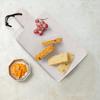 Bloom Marble Cutting Board with Leather Strap Off/White Stoneware 1 Piece Handmade view 4