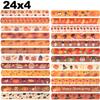 WIQEDOHA 96PCS Thanksgiving Maple leaf Themed Slap Bracelets for Thanksgiving Party Favors, Fall party Favors,Birthday Party Favors,Classroom Prizes ,24 Designs view 3