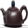 Embossed Lotus and Half Moon Pot Purple Clay Teapot Purple Clay Chinese Tea Set Drinking Utensils Teaware (Color : Onecolor) view 1