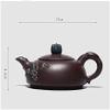 Embossed Lotus and Half Moon Pot Purple Clay Teapot Purple Clay Chinese Tea Set Drinking Utensils Teaware (Color : Onecolor) view 2
