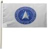 Trade Winds States Space Force Dept Of The Air White 12''x18'' Wooden Stick Flag, Multi view 1