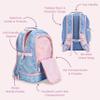 Bentgo Kids 2-in-1 Backpack & Insulated Lunch Bag - Durable 16 Backpack & Lunch Container in Unique Prints for School & Travel - Water Resistant, Padded & Large Compartments (Lavender Galaxy) view 3