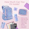 Bentgo Kids 2-in-1 Backpack & Insulated Lunch Bag - Durable 16 Backpack & Lunch Container in Unique Prints for School & Travel - Water Resistant, Padded & Large Compartments (Lavender Galaxy) view 4