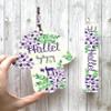 Lea Joelle Handmade Hamsa, Mezuzah, Jewish Baby Naming Gift Set, Lavender Design, Birthday Girl, Personalized Name, Hebrew view 2