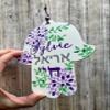 Lea Joelle Handmade Hamsa, Mezuzah, Jewish Baby Naming Gift Set, Lavender Design, Birthday Girl, Personalized Name, Hebrew view 3