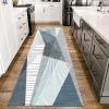 GRAPKS Geometric Design Non-Slip Hallway Runner Carpet, Washable Narrow Runner Rug Corridor, Kitchen, Bedroom Floor Mat 60cm/70cm/80cm/100cm Wide (Size : 2.3 ft x 11.5 ft) view 3