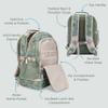 Bentgo Kids 2-in-1 Backpack & Insulated Lunch Bag - Durable 16 Backpack & Lunch Container in Unique Prints for School & Travel - Water Resistant, Padded & Large Compartments (Dino Fossils) view 3