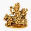 Brass Lord Shiva Parvati and Ganesha Murti Shiv Family Parivar Idol Statue for Home Dcor Mandir Temple Gift Showpiece(H-4.5 x W-2.5 x L-3.5 inches) 700 Gram by Indian Collectible view 1
