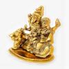 Brass Lord Shiva Parvati and Ganesha Murti Shiv Family Parivar Idol Statue for Home Dcor Mandir Temple Gift Showpiece(H-4.5 x W-2.5 x L-3.5 inches) 700 Gram by Indian Collectible view 2
