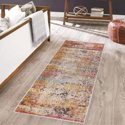 Unique Loom Deepa Collection Area Rug - Arte (Runner 2' 0" x 8' 0", Multi/ Ivory)