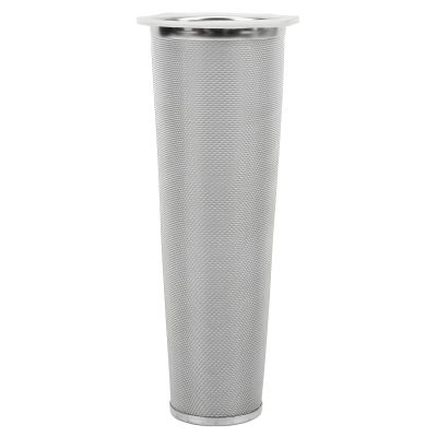 304 Stainless Steel Filter, Cold Brew Coffee Filter Cone Mesh with White Rubber Circle Coffee Brew Infuser for Fruit Drink, Stainless Steel Filter and Infuser for Cold Brew(8x21cm/3.1x8.2in)