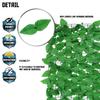 TANG 39"x158"-1PC Faux Ivy Fence Privacy Screen Greenery Roll Artificial Plant Wall Leaf Fences for Patio Balcony Outdoor Chain Link Fence Covering, Custom Size, Light Green Laurel view 2