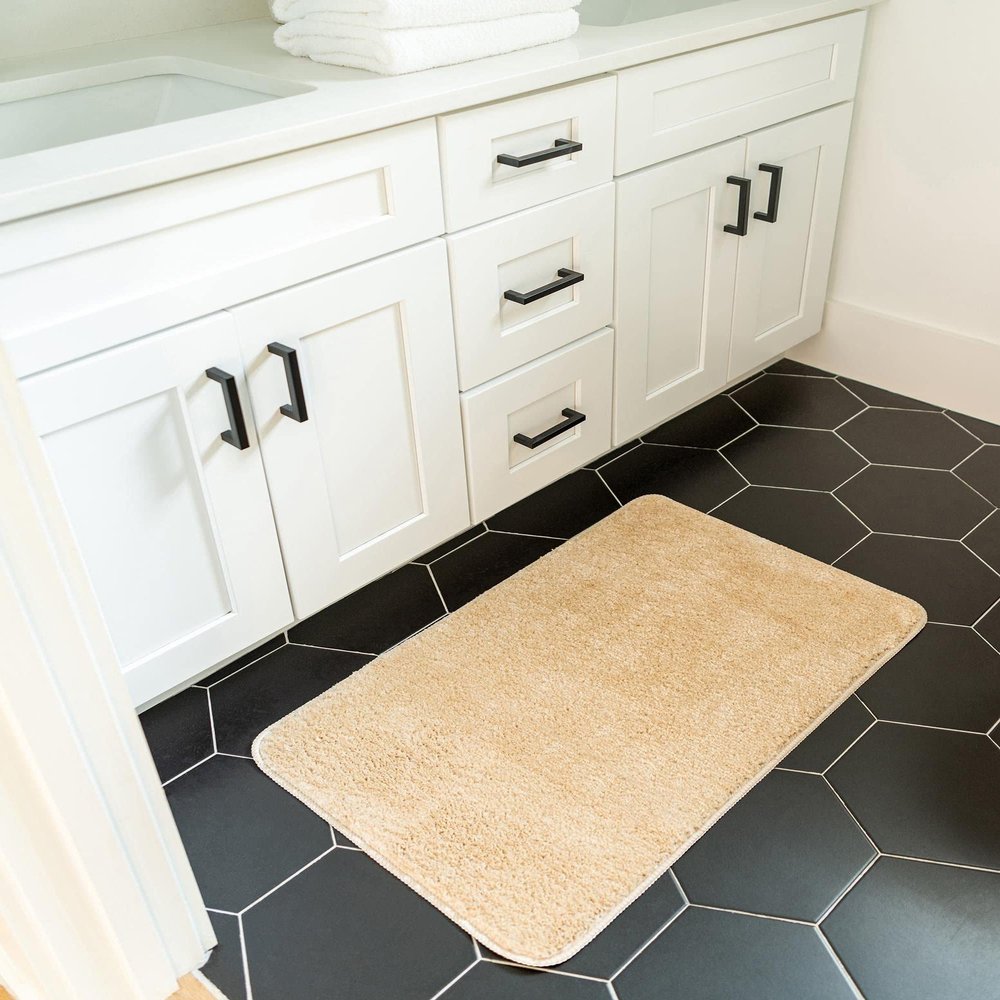 Unique Loom Bano Everyday Bath Mat Collection Area Rug - Everyday (Rectangular 1' 8" x 2' 7", Sandy Beige)