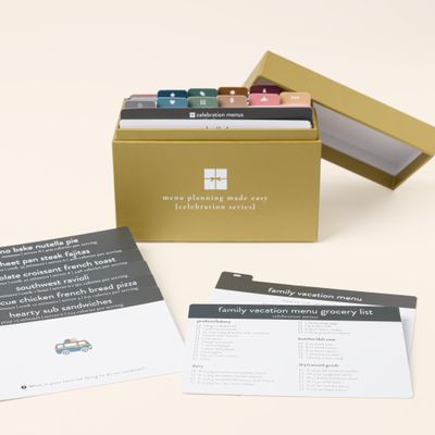 Passionate Penny Pincher PPP Meal Planner 72 Recipe Cards (Celebration Menu) - Weekly Menu | Sturdy Box 12 Reusable Grocery Shopping Lists 5 Blank Card Protector Ideas