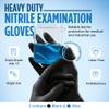 SAFEKO Heavyweight Nitrile Gloves, Black, Exam Grade, Chemo tested, Latex Free, Powder Free, Disposable Gloves for Food Prep, Tattoo, Cleaning Supplies view 2