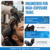 SAFEKO Heavyweight Nitrile Gloves, Black, Exam Grade, Chemo tested, Latex Free, Powder Free, Disposable Gloves for Food Prep, Tattoo, Cleaning Supplies view 3
