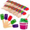 Concession Essentials Pack of 60 4" Candy Spoons (20 Grape, 20 Green Apple 20 Cherry) - Perfect for Snow Cones, Ice Cream, Birthday Parties, Desserts view 1