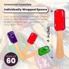Concession Essentials Pack of 60 4" Candy Spoons (20 Grape, 20 Green Apple 20 Cherry) - Perfect for Snow Cones, Ice Cream, Birthday Parties, Desserts view 2