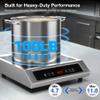 1800W Commercial Induction Cooktop, 120V Stainless Steel Electric Countertop Burner with Digital Touch Panel, 3-Hour Timer - Portable Hot Plate for Restaurant, RV or Food Truck view 4