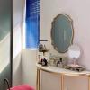 Antique Wood Frame Mirror,Bathroom Vanity Mirrors Wall Mounted,handmade,wooden Border,Round Bathroom Mirror,Can Be Hung Vertically And Horizontally,Round Circle Mirror ( Size : 60cm(23in)x80cm(31in) ) view 4
