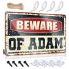 Bar Accessories for The Home Beware of Adam Sign Tiki Party Decorations Tequila Decor ( Size : 20X30CM ) view 1