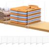 Aolloa 8 PCS Shelf Dividers for Closet Organization Acrylic Clear Closet Shelf Divider for Wooden Shelving Suitable for Wooden or Vertical Shelves Or Bedroom, Kitchen and Office view 1