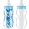 Tessco for you 2 Pcs 15 Inch Big Baby Shower Bottle for Baptism Game Large Jumbo Plastic Baby Shower Bottle Piggy Candy Bank for Girl Boy Kids Party Favor(Blue) view 1