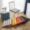 vctops Chair Cushion with Ties Ultra Soft Comfortable Square Seat Pad Adult Kids Reading Cushion for Kitchen Dining Room Office (Dark Grey,18"x18") view 3