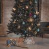 Tree Nest Large Gallery Christmas Tree Collar Round Ring Skirt Base Durable Fabric Cover Christmas Decorations, Brown/Beige, 27" view 3