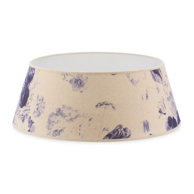 Tree Nest Glory Canvas Tree Skirt for Christmas Tree Stands, Large, Blue/White