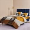 4 Piece California King Duvet Cover Set Abstract Art Curves Breathable Comforter Covers Ultra Soft Bed Sheet with 2 Pillow Shams Bedding Collection Sets Mid Century Minimalist Terracotta Sun view 4