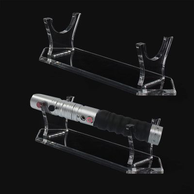 WANLIAN Lightsaber Display Stand Saber Holder Acrylic Desktop Display Case for Lightsaber Hilt,Light Saber Decorative(Transparent)