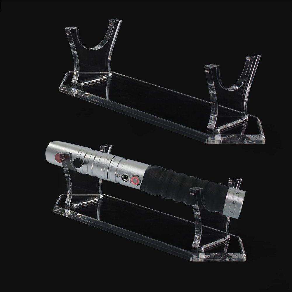 WANLIAN Lightsaber Display Stand Saber Holder Acrylic Desktop Display Case for Lightsaber Hilt,Light Saber Decorative(Transparent)