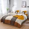 4 Piece Full Duvet Cover Set Abstract Art Curves Breathable Comforter Covers Ultra Soft Bed Sheet with Decoretive 2 Pillow Shams Bedding Collection Sets Mid Century Minimalist Terracotta Sun view 1
