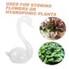 FOMIYES 2Pcss Swan Vase Swan Shaped Creative Hydroponic Vases Swan Plant Vases Glass Flower Bottle Transparent Glass Vase Tabletop Centerpieces Mini Bud Vase for Hydroponic Plants view 2
