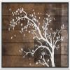 wall26 Framed Canvas Print Wall Art Forest Tree Silhouette Country Farmhouse Wood Panel Nature Wilderness Illustrations Modern Art Rustic Multicolor for Living Room, Bedroom, Office - 16"x24" White view 1