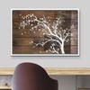 wall26 Framed Canvas Print Wall Art Forest Tree Silhouette Country Farmhouse Wood Panel Nature Wilderness Illustrations Modern Art Rustic Multicolor for Living Room, Bedroom, Office - 16"x24" White view 3