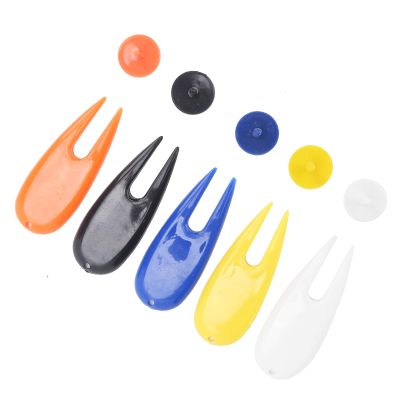 Alvinlite Golf Divot Repair Tool, 5 Pcs Plastic Golf Pitchforks Divot Tool 5 Colours Mix Pack for Men Women Golfer Repairing