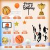 29 PCS Basketball Cake Toppers Basketball Cake Decorations with Star Golden Balls for Men Birthday view 2