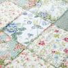 Brandream Queen Size Patchwork Quilts Cotton Green Country Floral Quilted Comforter Set Lightweight Coverlet Set view 3
