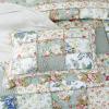 Brandream Queen Size Patchwork Quilts Cotton Green Country Floral Quilted Comforter Set Lightweight Coverlet Set view 4