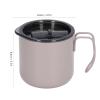350ML Stainless Steel Coffee Cup with Lid and Handle Double Layer Heat Insulation Coffee Mug Water Cup for Travel Camping Fishing Office Home view 3