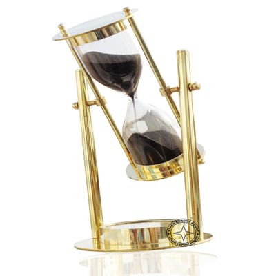 Brass Sand Timer Hour Glass Sand Glass Clock 8 inch Best for Gift Item Decorative Items